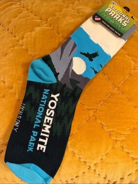 LOCALS ONLY National Parks Collection ~ Yosemite Crew Socks - Blue/Black